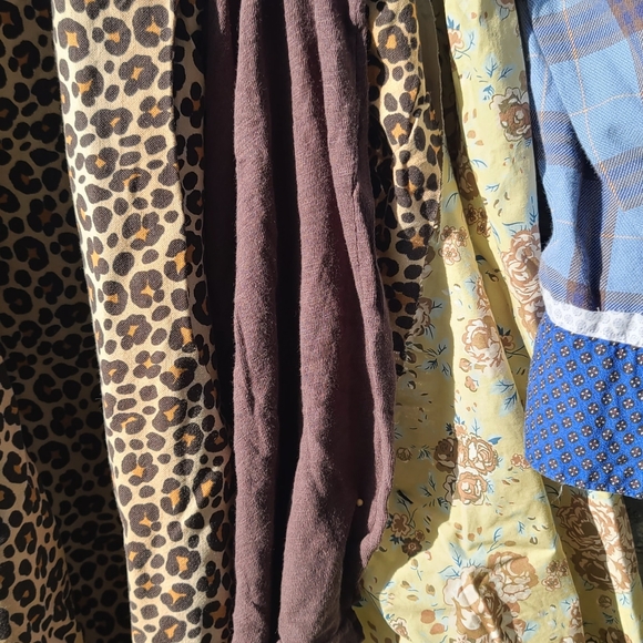 Boho Plaid Animal Print Upcycled Coat Dress - Picture 6 of 8